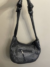 Chrome Woven Hobo Shoulder Bag