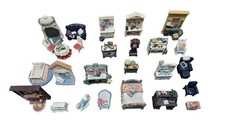 Lot of 24+ Miniature Dollhouse Furniture Pieces – Vintage Style Home Décor Set