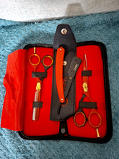 barbers scissors,  2 pairs.  Cut  throat razor never used. In own case.