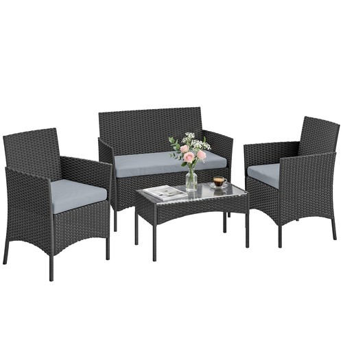 Outsunny piece rattan garden - 4,