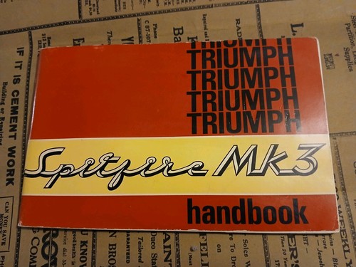 Triumph spitfire mk3 - triumph, handbook