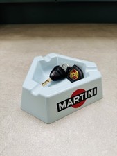 Vintage 1970’s Martini Melamine Ashtray Porsche Keys Tray Light blue Rare!