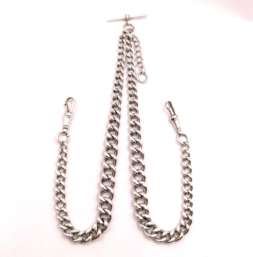 Antique sterling silver double
