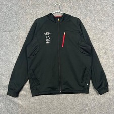 Nottingham Forest Jacket Mens Size XL Black Umbro Training Track Top NFFC Notts