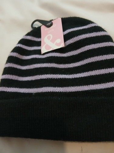 Grey stripe baby hat 6 - hat, 6-9