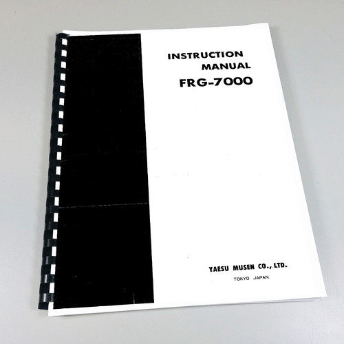 Yaesu frg 7000 instruction - yaesu,
