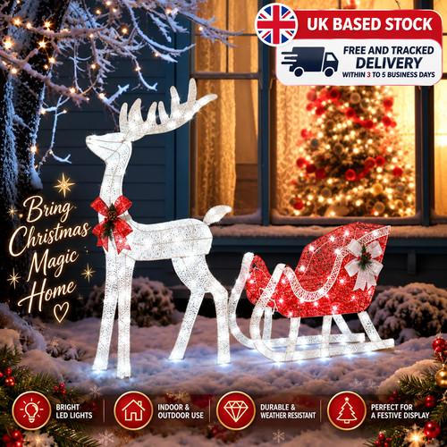 4ft led christmas reindeer - led, &