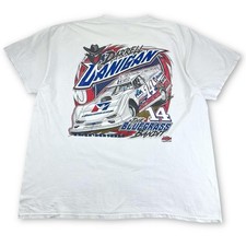 Vintage Darrell Lanigan 14 Drag Racing Graphic T-Shirt, White, XXL (S2015)