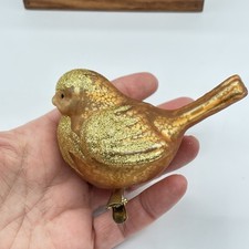 Vtg Glitter Mercury Glass Wren