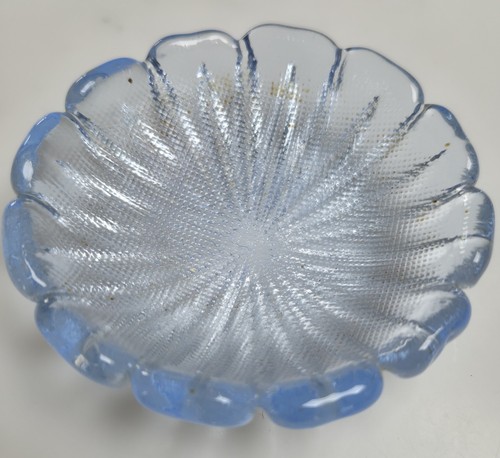 Vintage art deco blue pressed - art,