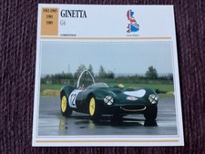 Ginetta G4,  1961/69, 1981, 1989,   Competition Class Car,  G.B.,Collectors Card