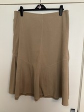 Ladies Holiday Skirt By Damart Size 20 In Beige Elasticated Back Waist Smart BxF