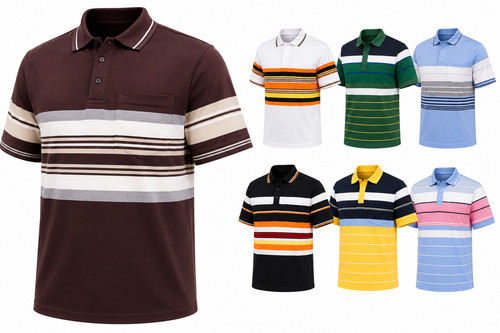 Men casual striped polo - casual,