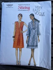Very Easy Vogue Sewing Pattern V8897 Misses' Pullover Dress Sizes 4-26 Uncut