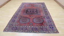 Antique Persain Design Carpet Rug Wool 8ft 3" x 5ft 5" c 1890 Oriental