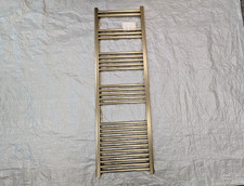 BRUSHED BRASS BATHROOM HEATED LADDER TOWEL WARMER RAIL STRAIGHT OR ANGLED VALVES