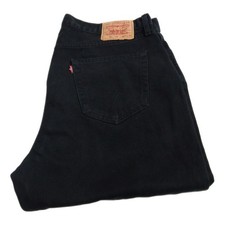 Levi 751 Straight Jeans Regular Black Waist 40 Leg 30 W40 L30 Zip Fly (Q7991)