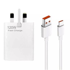 For Xiaomi 120W Fast Charger UK Plug With USB-C 6A Cable MDY-13-EF