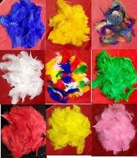Feathers 5 grams various colours