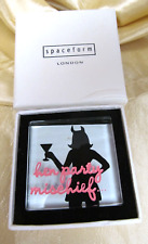 Spaceform Hen Party Mischief Glass Paperweight Text Token Ornament Boxed 4 x 4cm