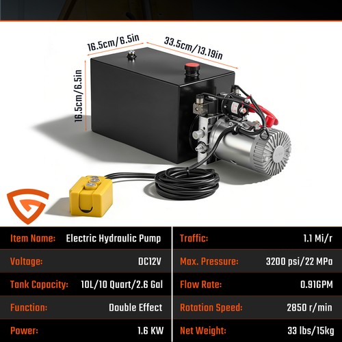 12v double acting hydraulic - 12v,