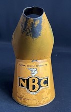 NATIONAL BENZOLE NBC VINTAGE PINT OIL POURER JUG GARAGE DISPLAY MEASURE CAN TIN