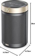 Dreo Electric Heater, 1500W Energy Efficient Space Room Heater Atom 316 Silver