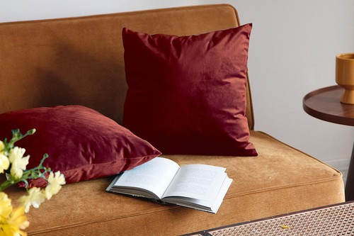 Set 4 velvet cushion - or,