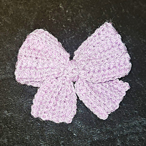 Handmade crocheted yarn bow - crocheted,