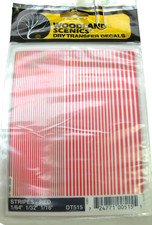 WOODLAND SCENICS DT515 STRIPES RED    DRY TRANSFER DECALS