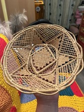 Vintage Wicker Handmade Basket Perfect Condition