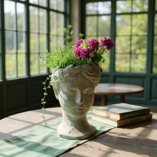 26CM Cement Garden Roman Lady