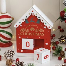 Red Christmas Countdown Block
