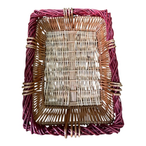 Vintage wicker storage basket - vintage,