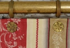 Gorgeous SET 16 Antique French Gilded Medallion Chateau Curtain Rings,19th C