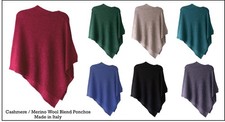 Cashmere Wool Blend Poncho