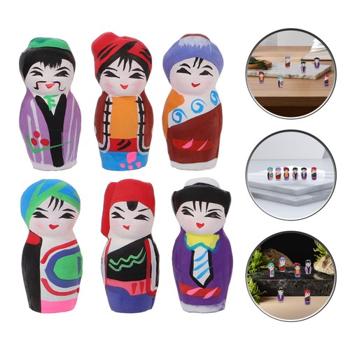 6pcs multicultural dollhouse - 6pcs,