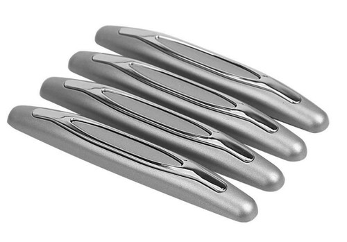 Silver chrome door boot - 4x, silver/chrome