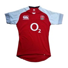 Canterbury Men's Rugby T-Shirt O2 Red & White Reedo Player Size L
