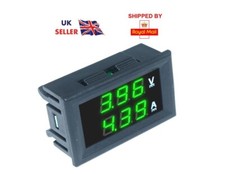 DC 100V Voltmeter 10A Ammeter Panel mount volt amp meter, Green Digital LED 
