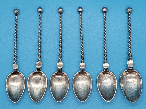 Six twisted handle - six, silver