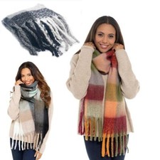  Ladies Check Brushed Chunky