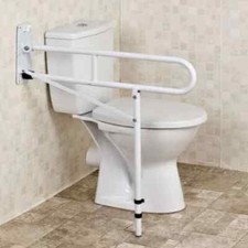 Toilet Rail - Toileting - Bathroom Safety Aids - Economy Drop Down Rail With leg
