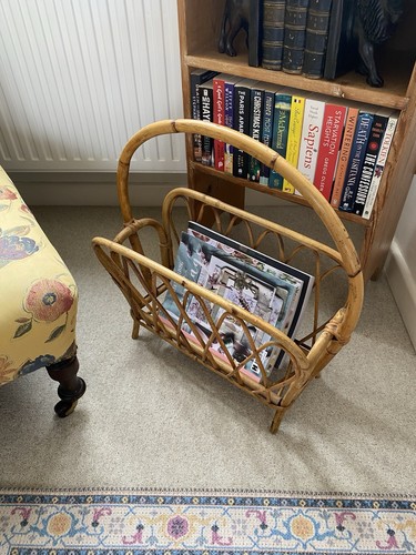 Vintage mcm style round - mcm, rattan