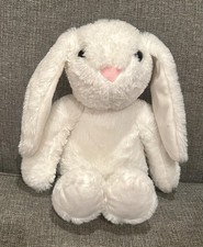 TJM Floppy Bunny Rabbit Soft Plush Toy Comforter Large 16” White Childrens