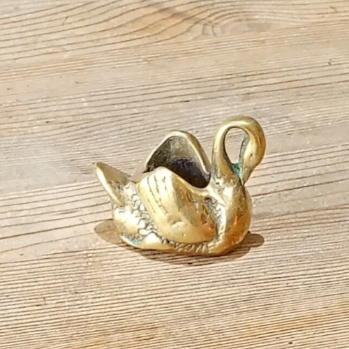 Brass figure swan an - figure,