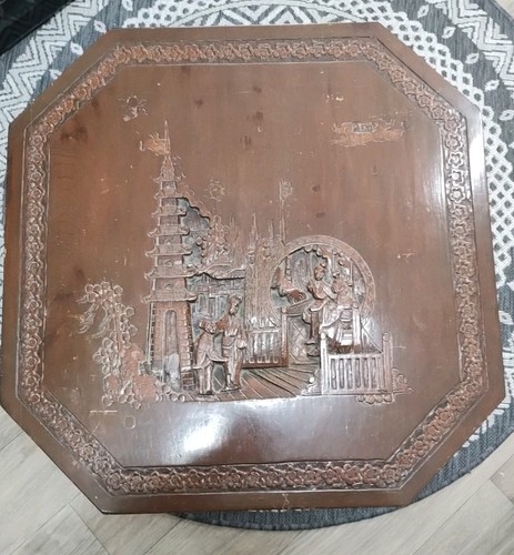 Tea table folding carved - tea, /