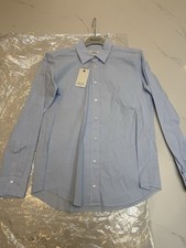 Hartford Blue Cotton Coraz Shirt Top - Size 2 (UK10) BNWT 