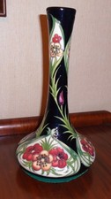 Moorcroft ' Florian Flame' Fluted Vase