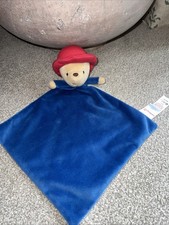 Tesco Paddington Bear Blue Red Baby Comforter Comfort Blanket New❤️